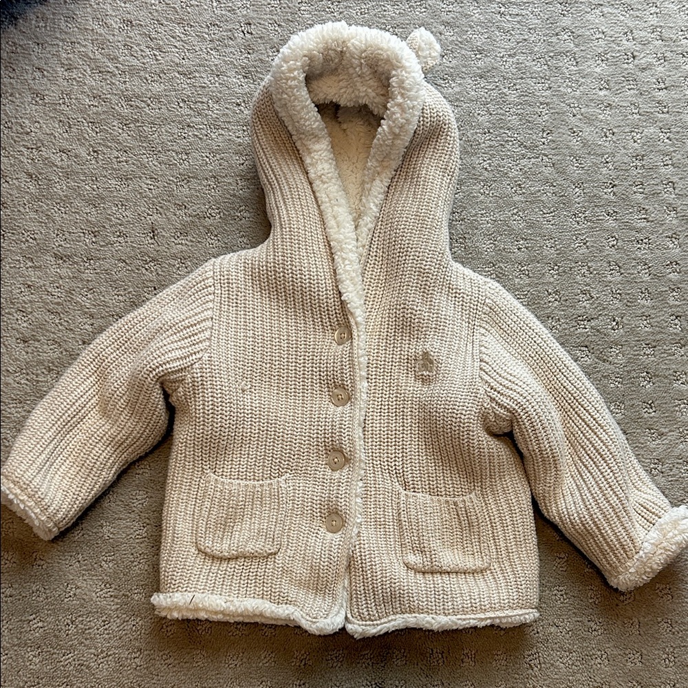 Baby Gap Cozy Knit Hooded Jacket with Ears